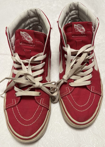 Vans SK8 Hi Core Classics SNEAKER Racing Rosso Vero Bianco SKATEBOARDING M7 W8.5