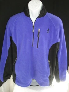 SHERPA ,NEPAL, ADVENTURE GEAR BLUE/BLACK 100% POLY FULL ZIP FLEECE JACKET SZ. L - Picture 1 of 9