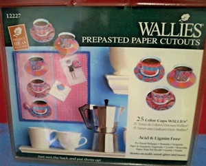 Tazze Colorate Ritagli Wallies Vintage Caffè Tè 25 Pezzi Nuova Confezione Carta da Parati Preinstampata - Foto 1 di 3