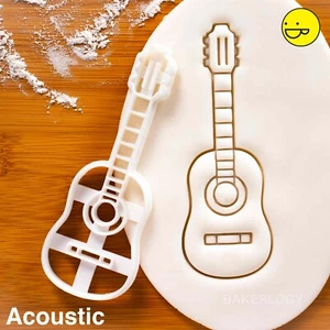 Acoustic Guitar cookie cutter | music musical country concert guitarist biscuit - Picture 1 of 6