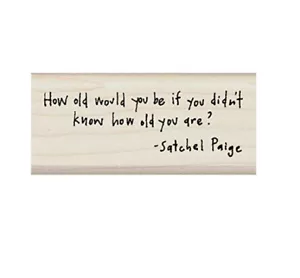 Inkadinkado How Old Would You Be.. Schulranzen Paige Holz Gummistempel NEU - Bild 1 von 1