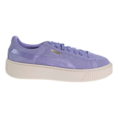Puma Suede Platform Mono Satin Women's Shoes Lavender-Whisper-Gold 365828-01 - Image 1 of 4