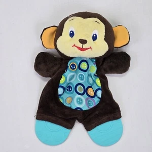 Bright Starts Snuggle & Teether Brown Monkey Plush Baby Toy Crinkle Sound - Picture 1 of 6
