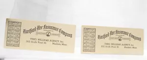 2 1934 Hartford Fire Insurance Ink Blotters Mankato MN Calendar Williams Agency - Picture 1 of 6