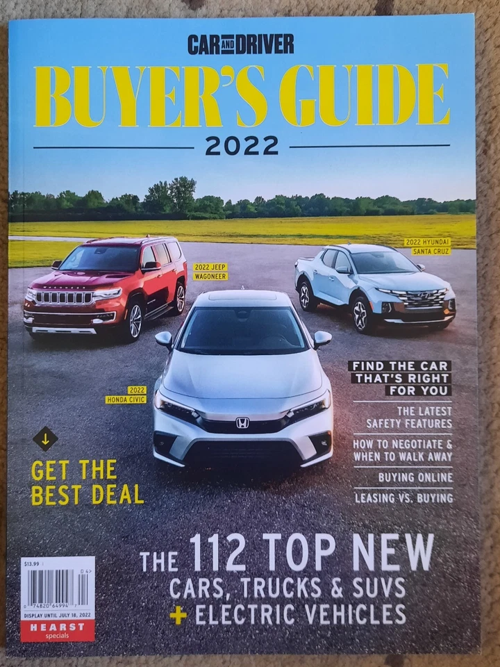 CAR AND DRIVER Magazine 2022 Buyer's Guide 112 Top New Cars Trucks & SUVs - Image 1 of 1