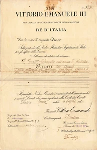 Italy, 1920, Vintage Royal Decree - Emanuele III - Picture 1 of 1