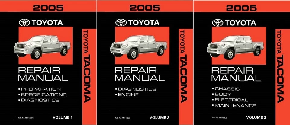Juego completo manual de reparación de taller Toyota Tacoma 2005 Foto 1 de 1
