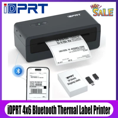iDPRT SP460BT 4x6 Bluetooth Thermal Label Printer For Android, iPhone, Windows - Image 1 of 4