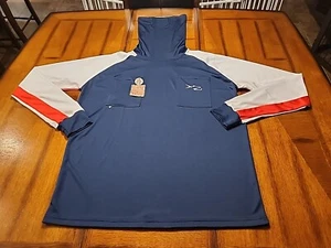 FISH HIDE SPORTWEAR MENS XXL LS SHIRT W/THUMBHOLE BLUE SUN COLLAR SPF 50 NWT - Picture 1 of 9