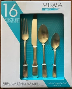 Juego de vajilla Mikasa Living SATIN CHAMPAGNE LANDYN 16 piezas - Imagen 1 de 3