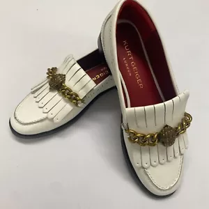Kurt Geiger London Chelsea Formal Loafer weiß Adler verziert Halbschuhe Gr. 37 - Bild 1 von 6