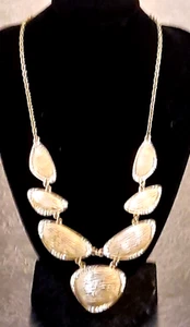 Vintage Style Gold Tone Chain Necklace Unusual Style With Stones Length 17.5” - Picture 1 of 4