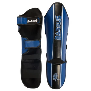 PARATIBIAPIEDE BLU MUAY THAI Boxe Boxing SHIN PARATIBIA PIEDI FULL CONTACT PELLE - Foto 1 di 2
