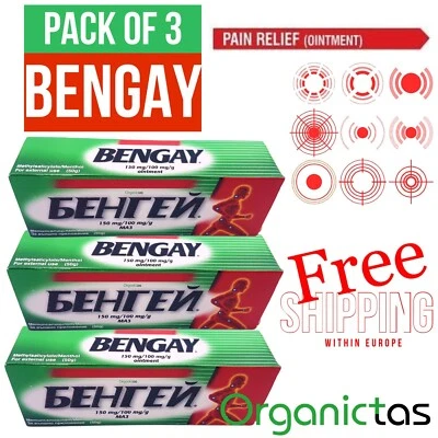 BENGAY 3 x 50g Pack / Original Green Cream Crema Ointment Krem Krema Balm Balsam - Immagine 1 di 4