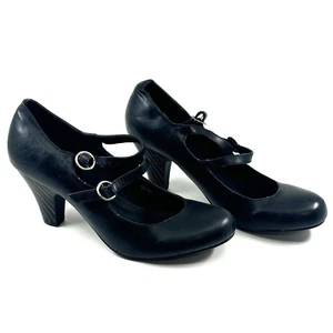 ALDO Flosiro-96 Mary Jane Double Strap Pump Heel Shoe, EU 40, Black - Picture 1 of 11