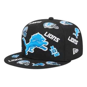 Detroit Lions New Era All Over 9FIFTY Snapback Hat Cap Men's 2024 NFL Helmet New - Picture 1 of 5