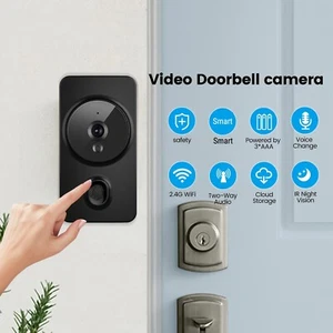 Smart Wireless WiFi Doorbell Intercom Video Camera Door Ring Bell Chime Security - Picture 1 of 26