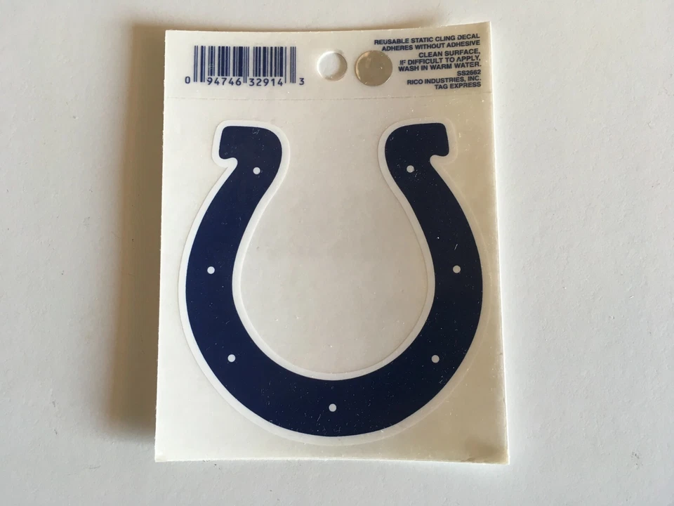 NFL 印第安纳波利斯小马队标志 Rico 标签静态固定贴花-数量 2 — 第 1/1 张图片