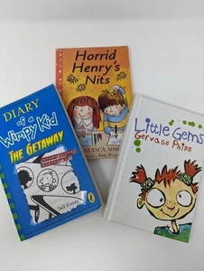 Diary of a Wimpy Kid/Horrid Henry's Nits & Little Gems 3 Children's Book Bundle - Picture 1 of 5