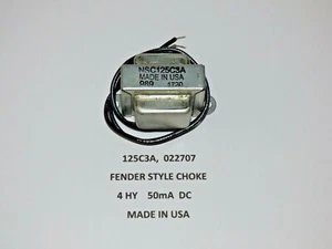 Fender Style CHOKE, MADE IN USA 4 HY, 50mA DC, 125C3A, 022707 - Picture 1 of 1