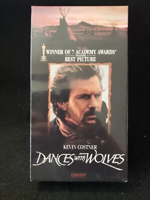 Dances With Wolves VHS Kevin Costner Orion Home Video 1990 Sealed Watermarks - Image 1 of 4