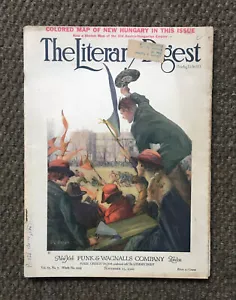 Vintage 1920 Literary Digest magazine College Football Bleachers~Fans~Pennants - Picture 1 of 12