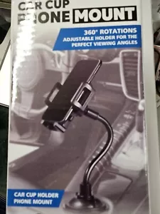 Car Cup Drink Holder Stand Cradle Adjustable 360 Cell Phone Mount Clip es141 - Picture 1 of 1