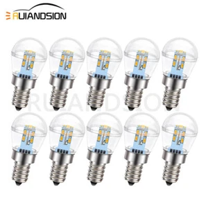 10pc E12 LED Bulb Energy Saving Light for Fridge Bedroom Wall Sconces 12V-24V AC - Picture 1 of 6