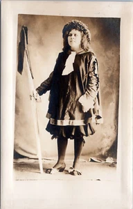RPPC Costumed Woman Holding Flag - Novelty Studio Redfield SD- Photo Postcard - Picture 1 of 2