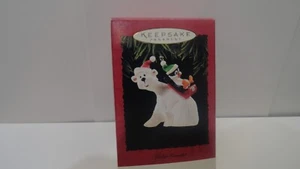 Vtg Hallmark Keepsake Christmas Ornament  Polar Coaster 1995 Penguin Polar Bear - Picture 1 of 6