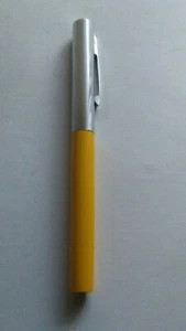 Vintage Sheaffer Yellow Fountain Pen Chrome Color Cap M Nib USA Made - Picture 1 of 9