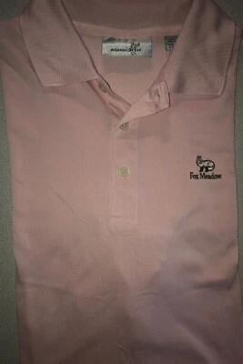 Camisa polo de golf de manga corta Ashworth Fox Meadow para hombre talla mediana - Usada en excelente estado Foto 1 de 2