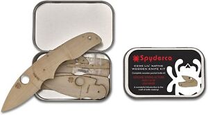 Spyderco C230 Lil' Native Wooden Kit For Making A Complete Wooden Pocket Knife