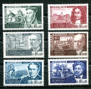 FRANKREICH 1970, BERÜHMTE MÄNNER FÜR ROTES KREUZ, Scott B434-B439, postfrisch - Bild 1 von 1