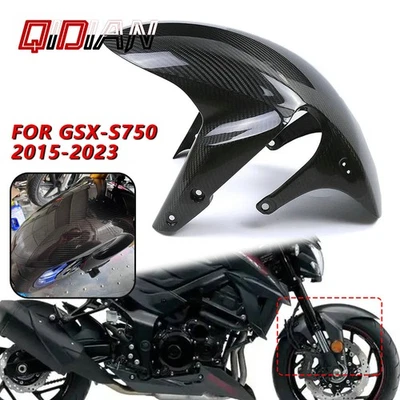 Carbon Fiber Motorcycle Front Fender Mudguard For 2015-2023 Suzuki GSX-S750 - Imagem 1 de 4