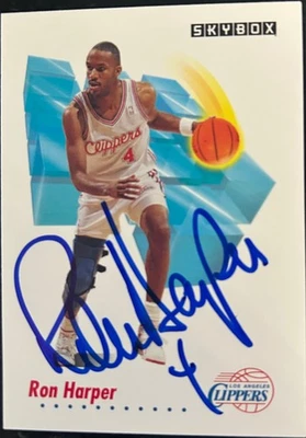 1991-92 Skybox Ron Harper #125 🔥 Clippers 🔥 GORGEOUS Autograph 🏀 Auto 🏀 1/1 - Image 1 of 2