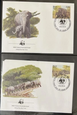 World Wildlife St Kitts Monkeys Turks 1986 WWF FDC Covers Postcards (30+))MK8208 - Image 1 of 4