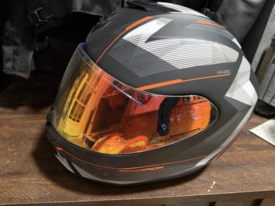 SCORPION EXO-R420 HELMET ENGAGE ORANGE LARGE - 42-2015 - Image 1 of 4