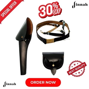 US Bürgerkrieg Offizier Leder Schwert Gürtel Union Army Gürtel Kappe Lederholster - Bild 1 von 8