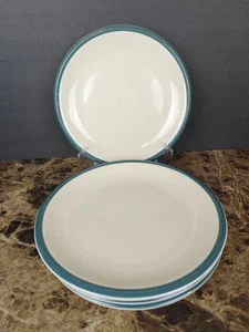 Juego de 4 platos de cena Tienshan Kitchen Basics banda verde - Imagen 1 de 9