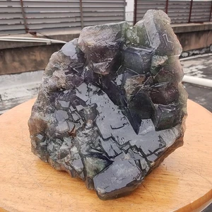 3.43LB Natural Green Cube Fluorite Quartz Crystal Cluster Mineral Specimen - Picture 1 of 14