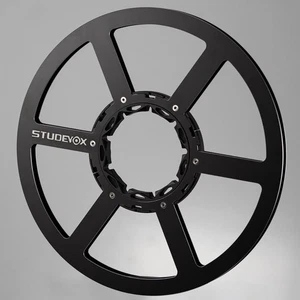 1X Studevox 10.5" Edge Polished Black Aluminium Tape Reel For Tape Recorders - Bild 1 von 9