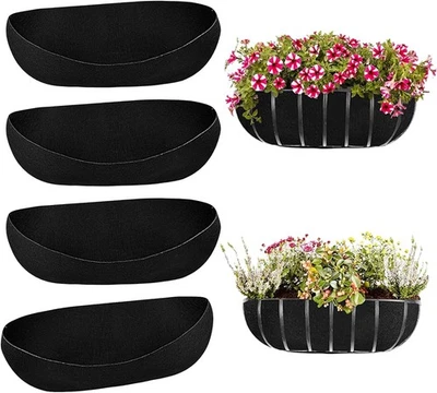 Les-Theresa 4Pcs Wall Basket Liner, Trough Liners 24/30/36In Felt Window Box Li - Image 1 of 4