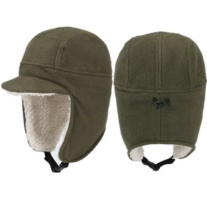 Cappello uomo pile termico teschio berretto caldo invernale con paraorecchie cappello clima freddo - Foto 1 di 22