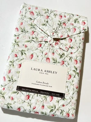 Laura Ashley 2 标准枕套 Bramble 葡萄藤设计 全新 — 第 1/3 张图片