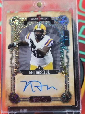 2022 Wild 5 Card Draw Vintage Gold Foil - 1/1 Neil Farrell Jr Auto  - Image 1 of 3
