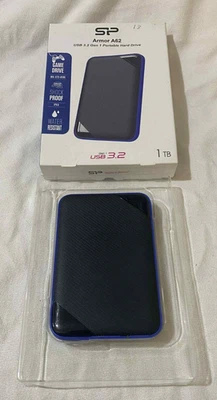 Silicone Power Armor A62 Portable Hard Drive 1TB PS4 Computer Xbox One 3.2 USB - Image 1 of 2