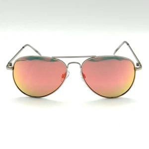 Occhiali da sole Sunsentials moda aviatore montatura in metallo argento e lenti a specchio - Foto 1 di 12