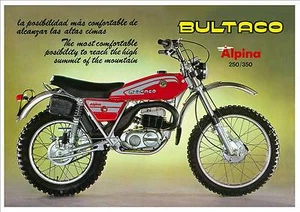 BULTACO Brochure Alpina 350 250 Trials 1976 Sales Catalog REPRO - Picture 1 of 2