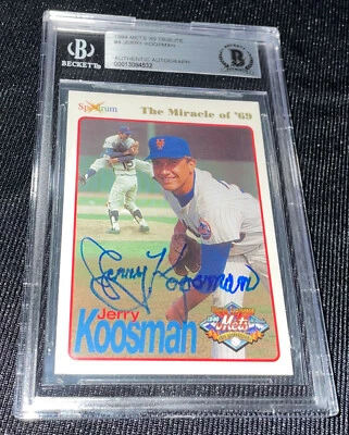 JERRY KOOSMAN SIGNED 1969 NEW YORK METS 1994 SPECTRUM #4 BECKETT 532 - Image 1 of 2